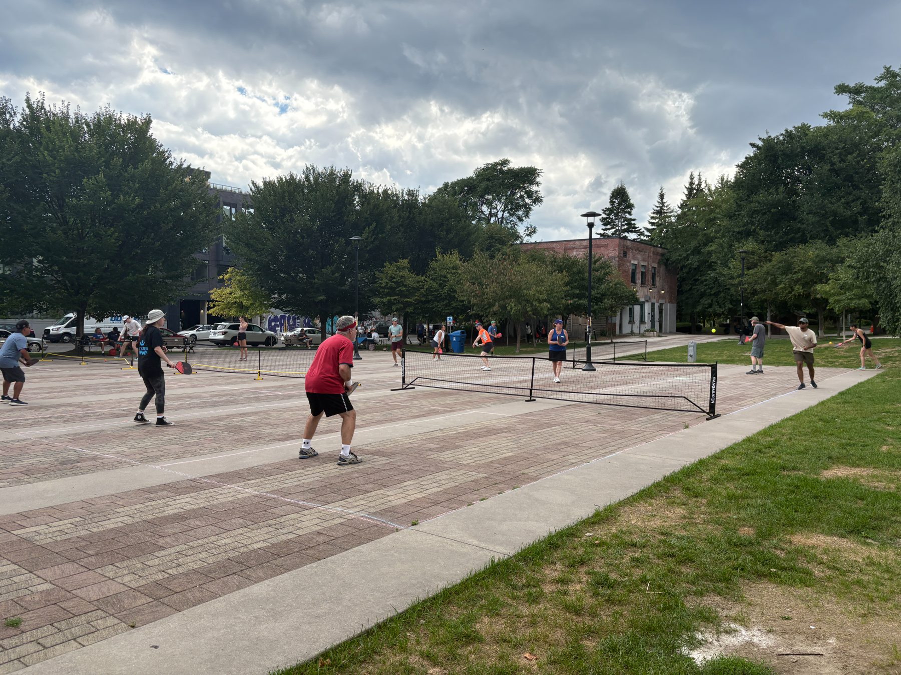 Players at a Parkdale pickleball tournament
