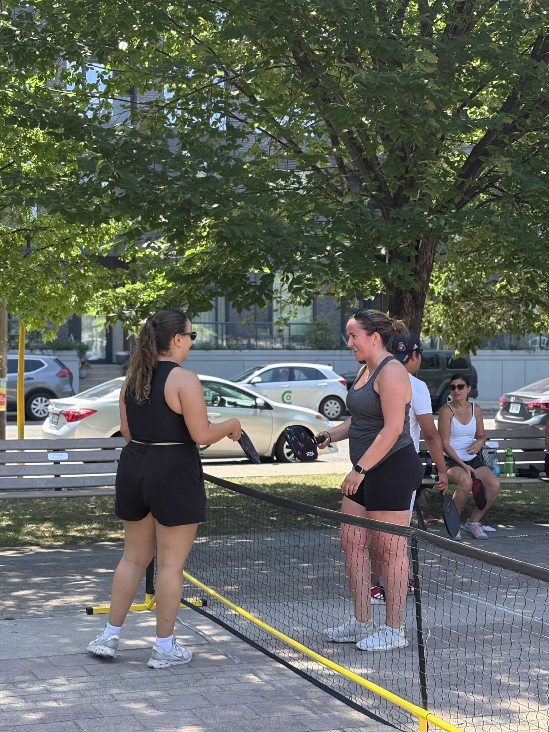 Neighbours playing a free Saturday game in Parkdale
