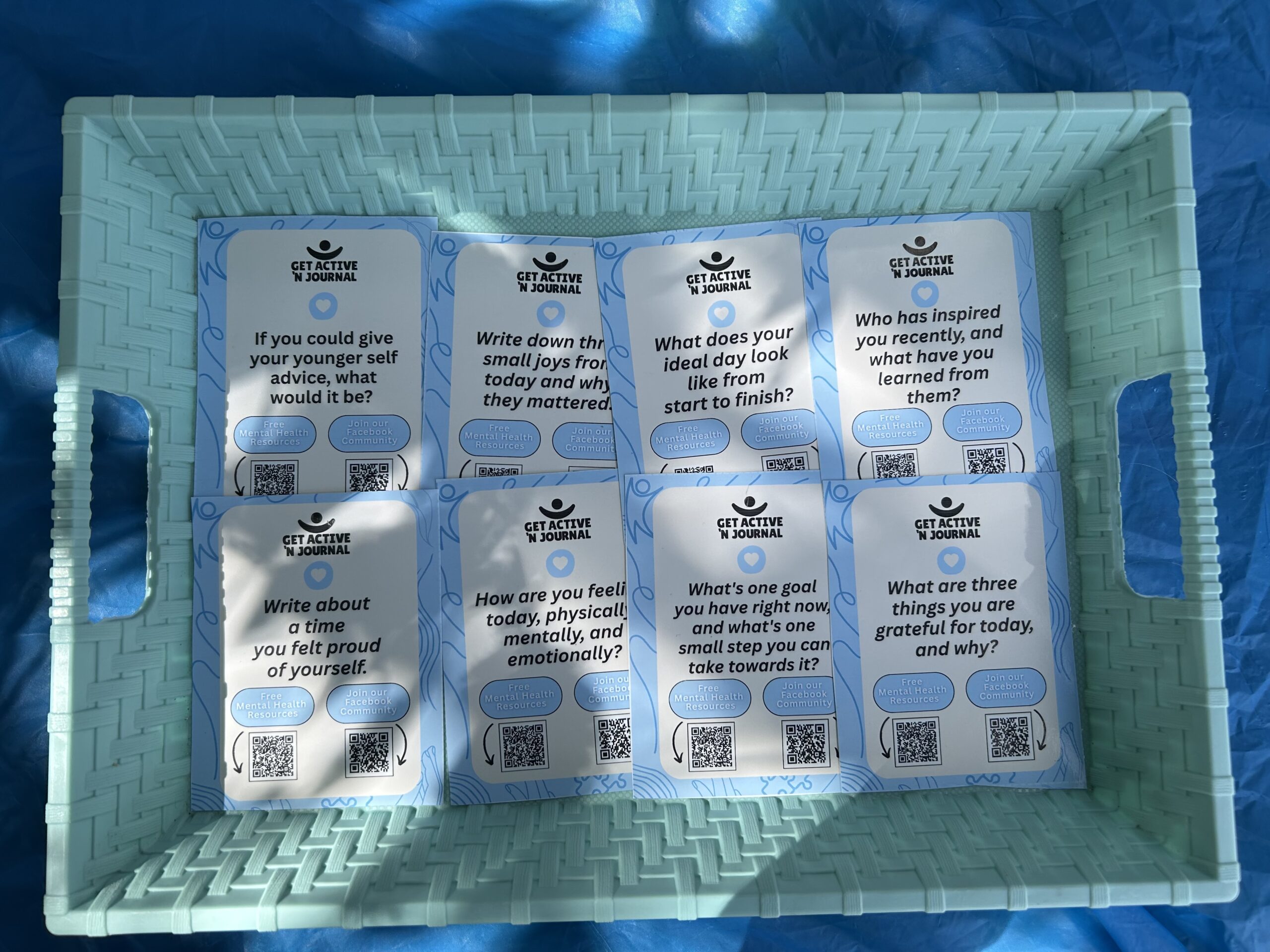 Conversation and reflection cards from the community mental-health table
